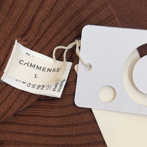 Commense Chocolate Off-Shoulder Sweater - Picture 7 of 9